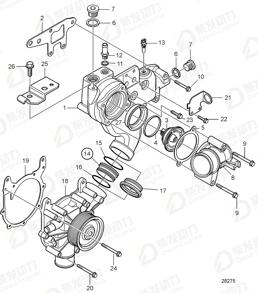 VOLVO Hexagon screw 21059414 Drawing